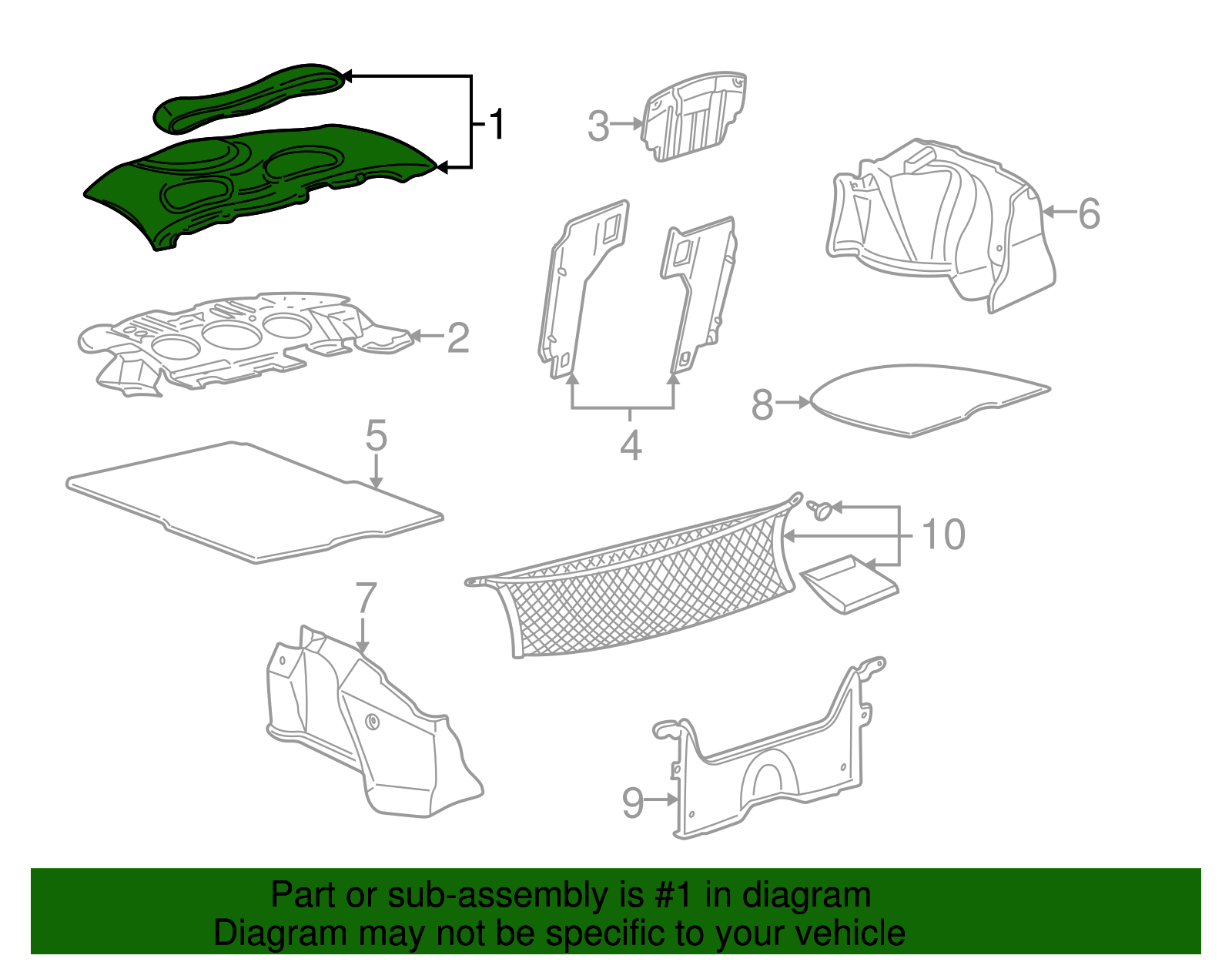 Package Tray - Ford (YF4Z-5446668-BAA)