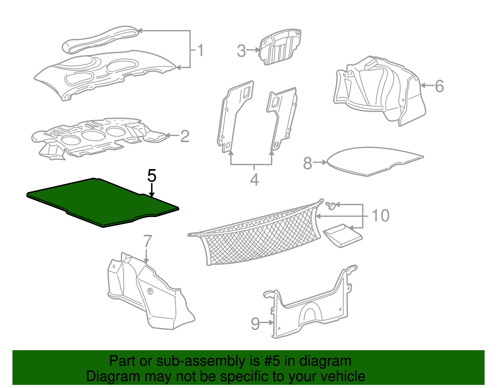 Floor Cover - Ford (YF1Z-5445455-BAA)