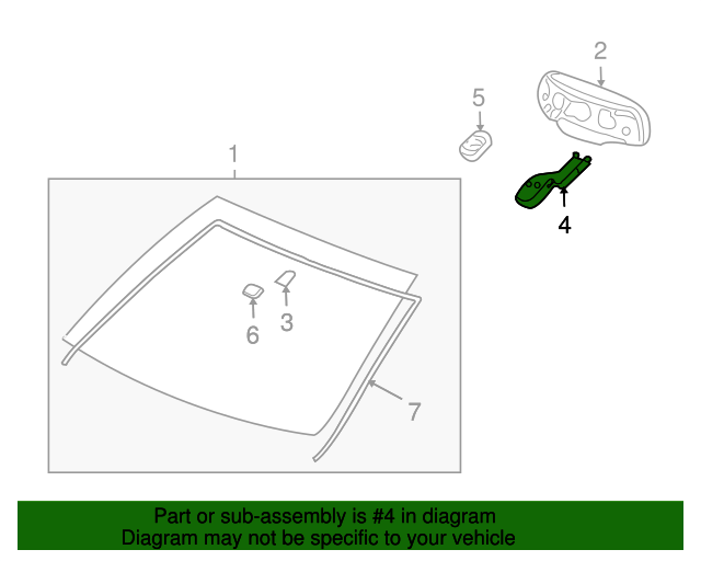 20112014 Cadillac CTS Interior Rear View Mirror Cover 22761849