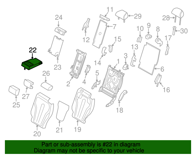 52-20-8-061-285 - Armrest - 2015-2018 BMW X5 | Buy BMW Parts Now