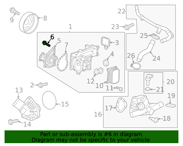 55505694 GM Water Pump Bolt GM Parts Store