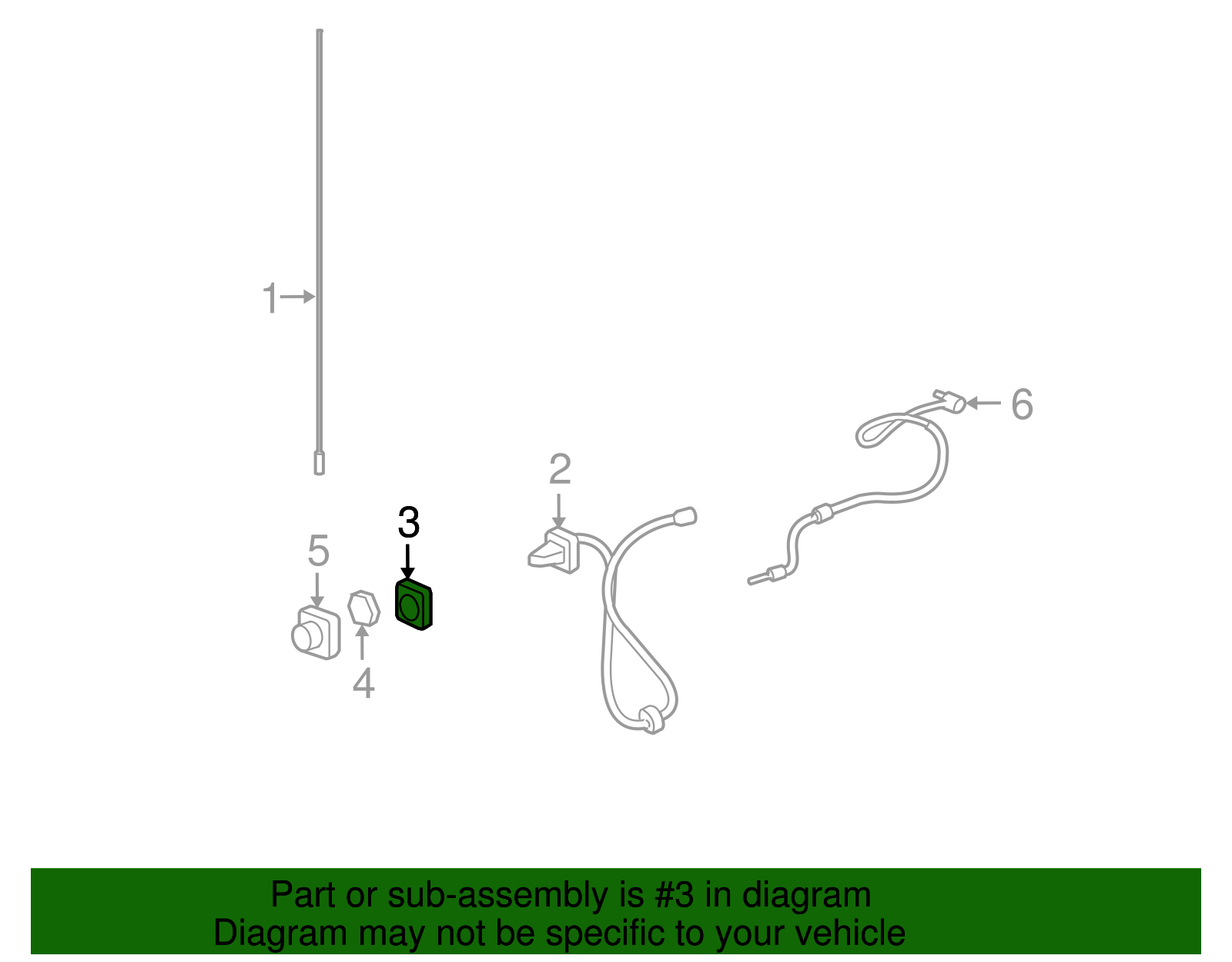 Radio Antenna Spacer - GM (15114229)