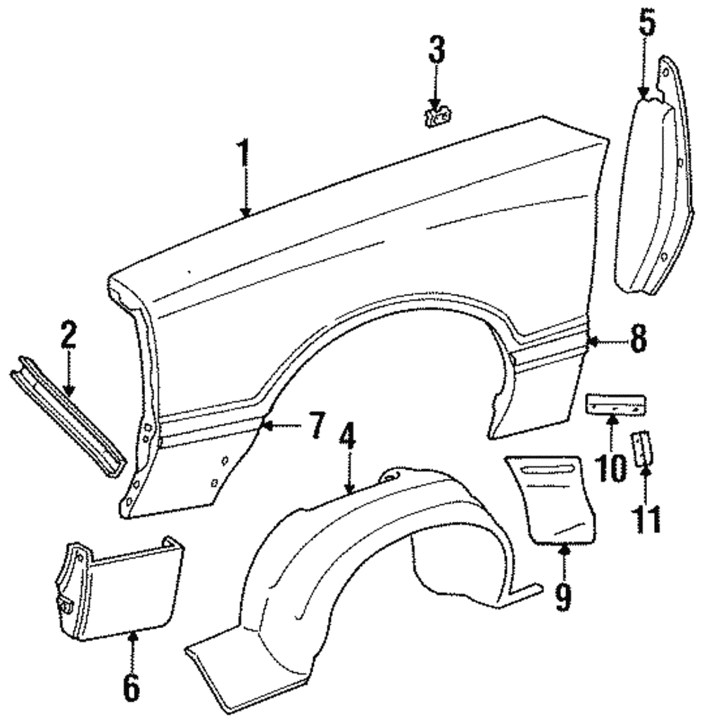 Fender Liner - Ford (E7ZZ-16103-A)