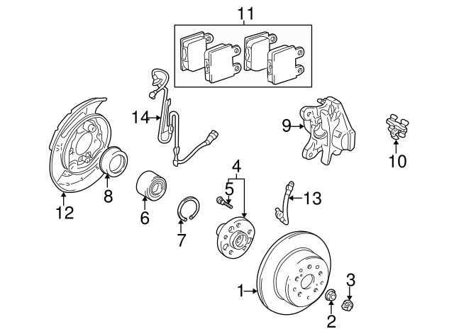 Genuine Toyota 47612-50010 Parking Brake Shoe Lever
