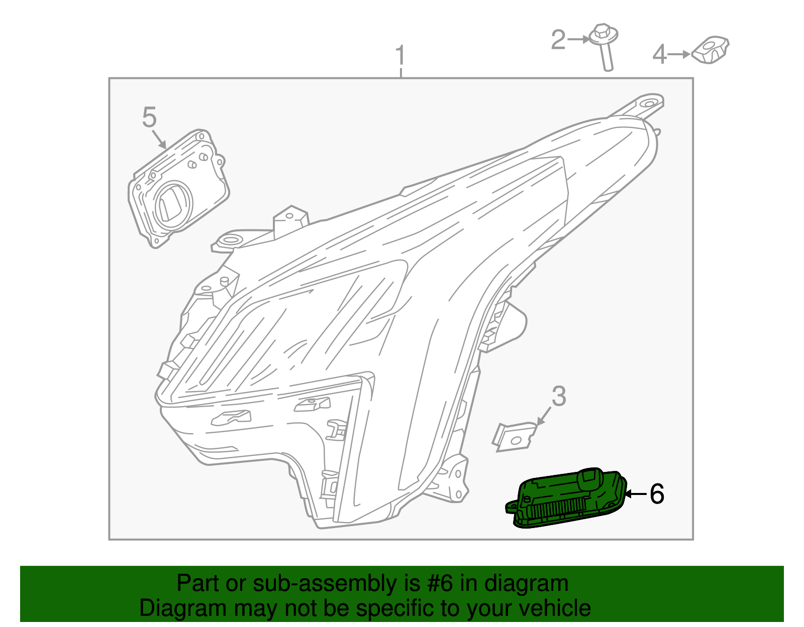 Headlamp LED Driver Module - Cadillac (84124791)