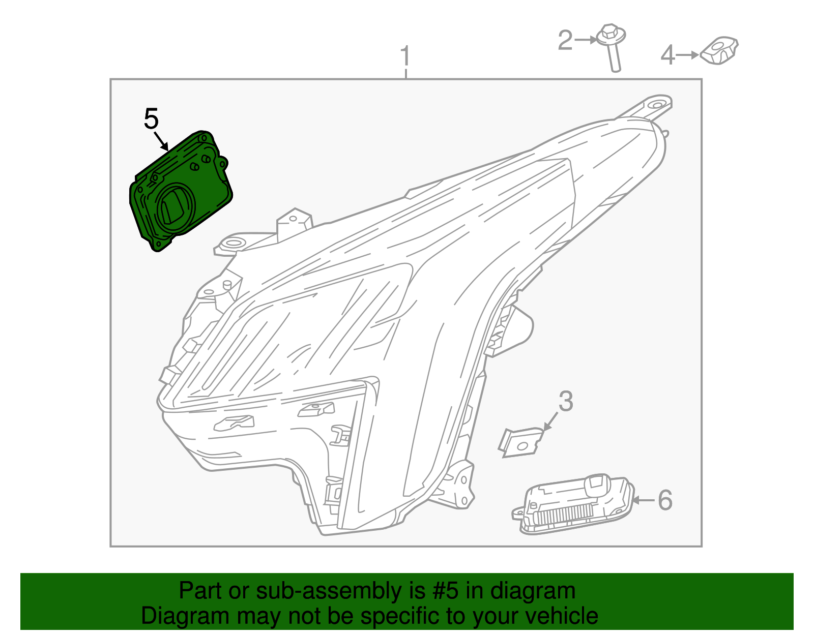 Headlamp LED Driver Module - Cadillac (84124790)