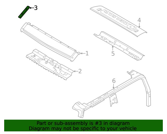 Genuine OEM Ford Header Panel Bracket M2DZ78537A48A OEM Ford