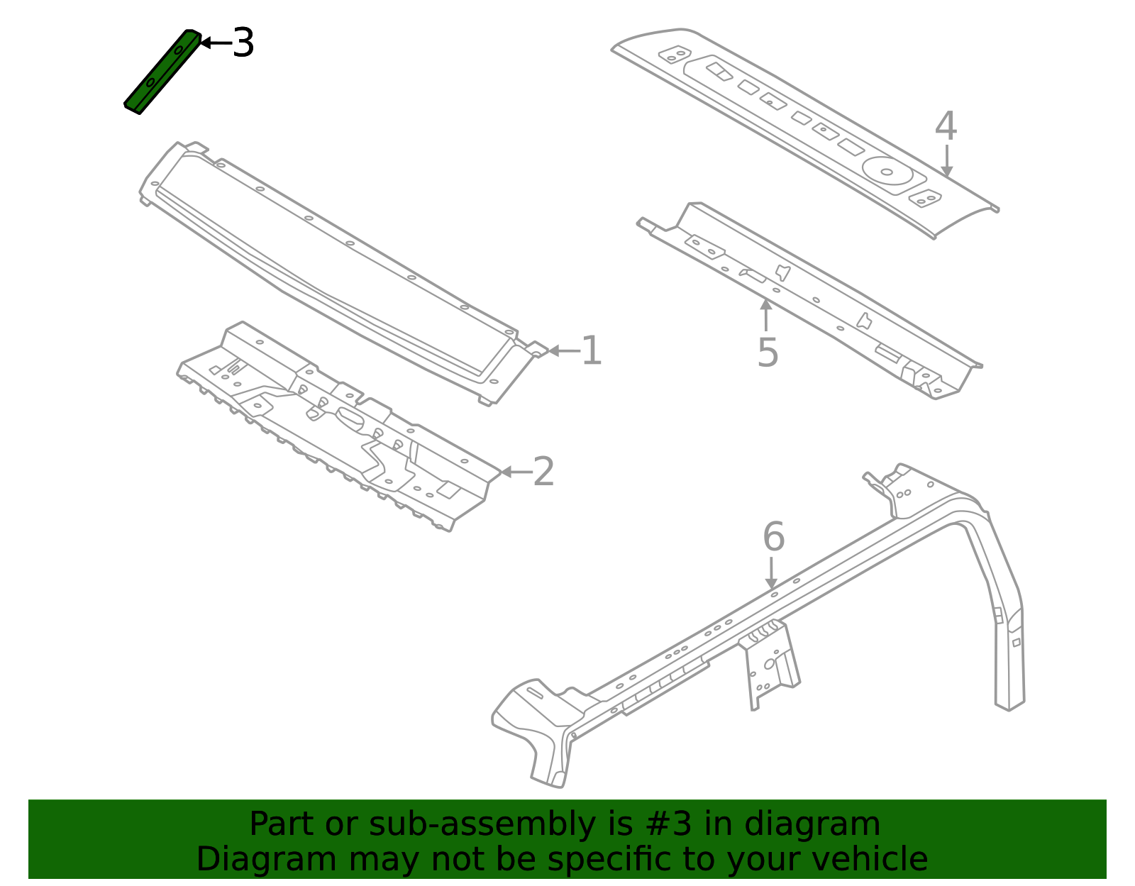2021-2024 Ford Bronco Header Panel Bracket M2DZ-78537A48-A | QuirkParts