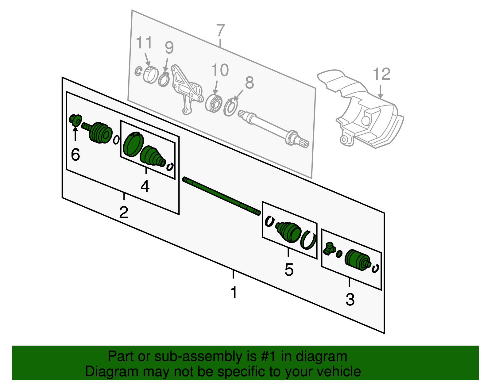 OEM 2005-2006 Honda Odyssey Axle Assembly 44306-SHJ-A01 | Honda ...