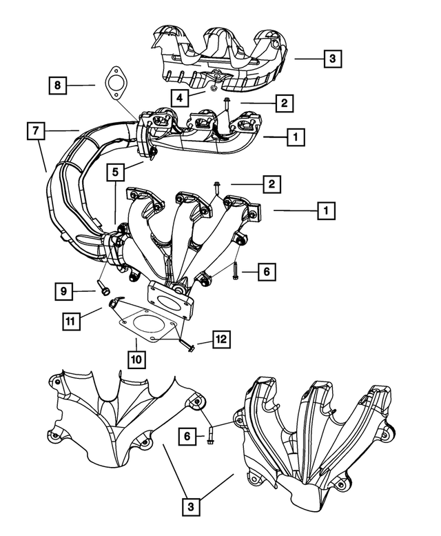 Genuine Chrysler 4666088AC Exhaust Manifold Shield