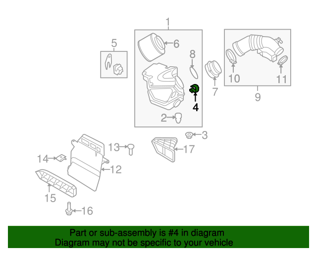 20082017 Audi Air Cleaner Assembly Retainer Clip 8K0129797 Audi