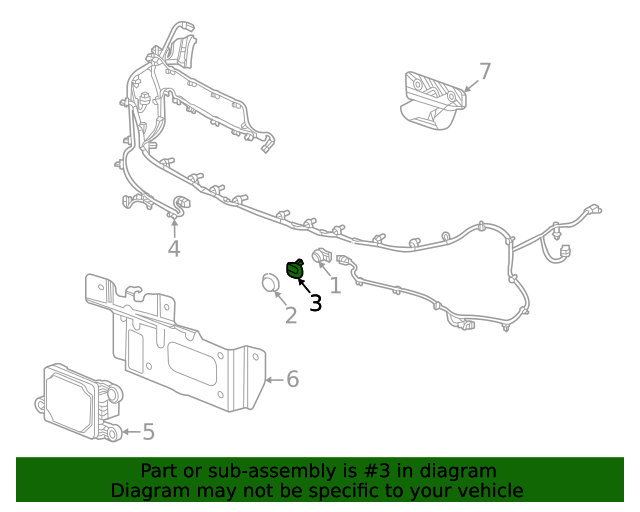 84790377 GM Primed Front Passenger Side Parking Assist Alarm Sensor