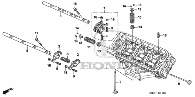 Genuine Honda 14632-RCA-A00 Exhaust Rocker Arm Shaft Genuine Honda 14632-RCA-A00 Exhaust Rocker Arm Shaft
