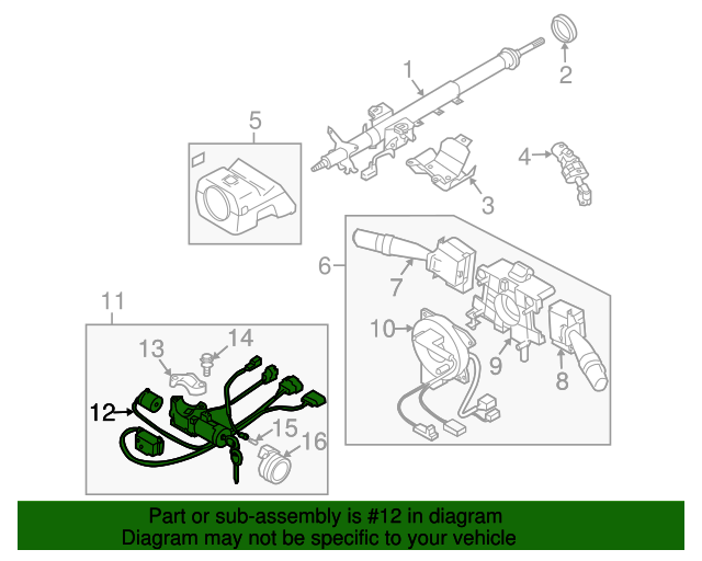 20022008 Subaru Ignition Switch 83139FE000 Subaru Parts For You