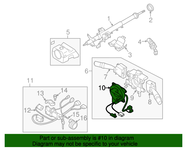 2005 Subaru Forester Clock Spring 83116SA030 Subaru Parts Store