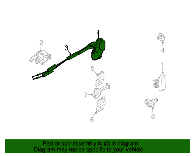 20052012 Nissan Pathfinder Lock 82501ZP80A Nissan Parts Plus