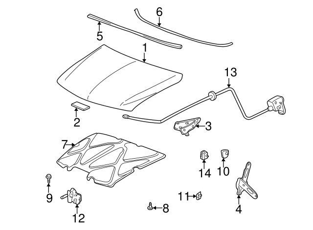 GM OEM Hood-Rear Weatherstrip Seal 15706253