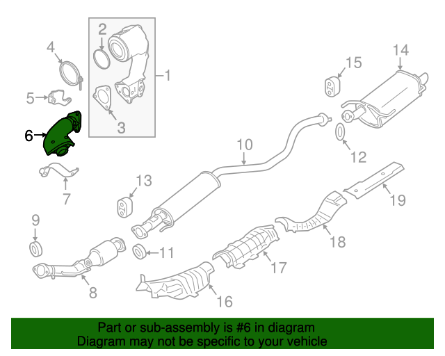 20152019 Nissan Exhaust Pipe 20825BV80C QuirkParts