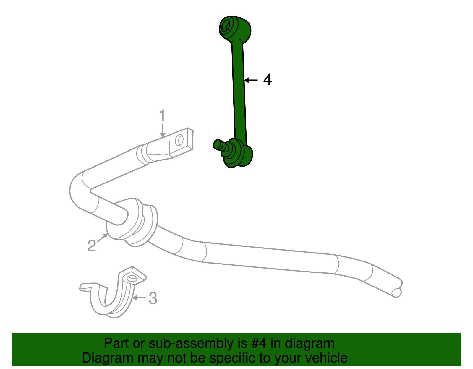 Rear Suspension Stabilizer Shaft Link - GM (15257472)