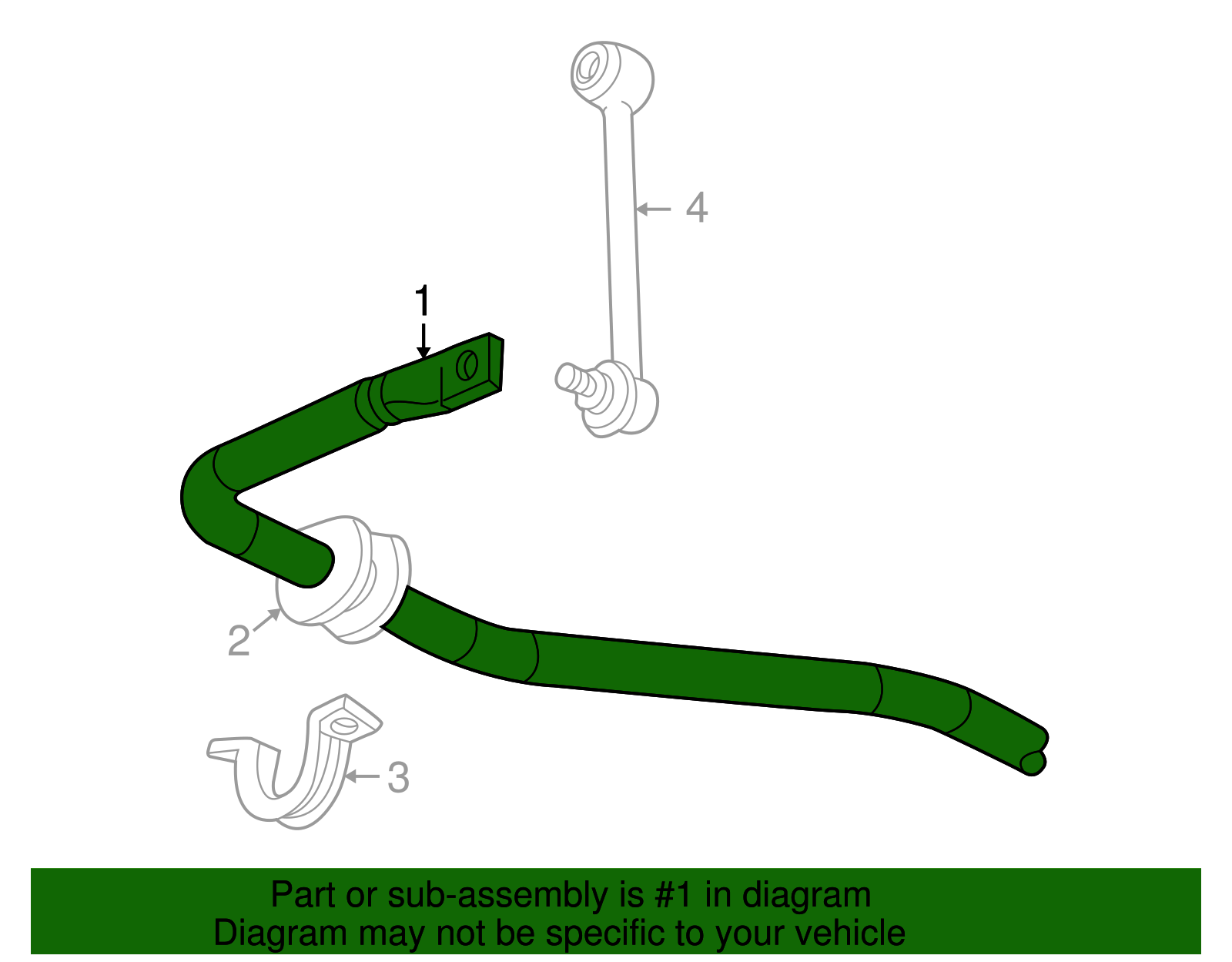 Rear Suspension Stabilizer Shaft - GM (15240964)