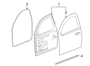 Front Door Weatherstrip Seal Replacement For Astra H MK5 (2004-2009) 5157207