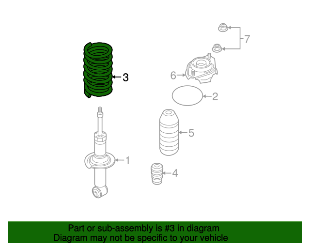 2010 Subaru Impreza Coil Spring 20380FG130 Subaru Parts Store