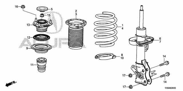 Acura 51401-TX4-A02 Coil Spring