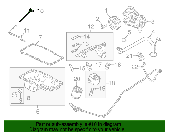 FORD OEM 11-16 F-350 Super Duty 6.2L-V8 Engine Oil Level-DipStick Tube AL3Z6754A FORD OEM 11-16 F-350 Super Duty 6.2L-V8 Engine Oil Level-DipStick Tube AL3Z6754A