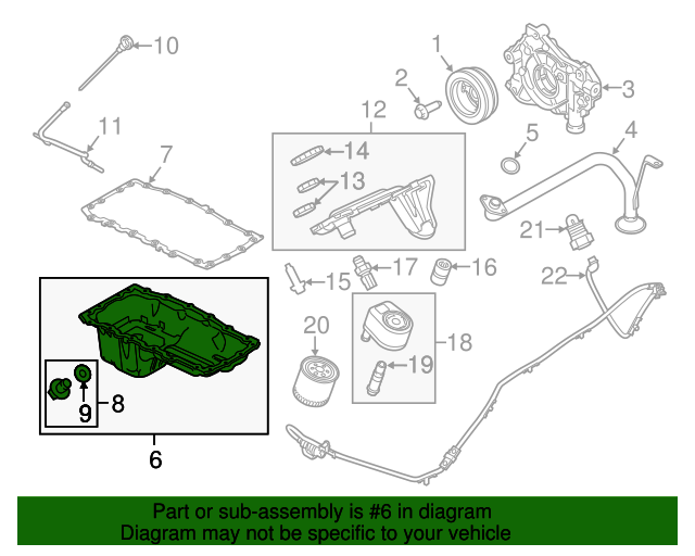 20102020 Ford OEM Pan Assembly Engine Oil AL3Z6675B OEM Ford Parts