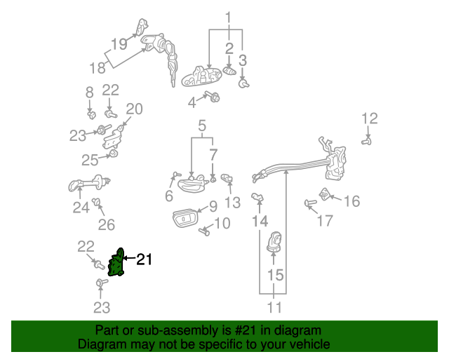 Toyota 68710-60050 Door Hinge Assembly