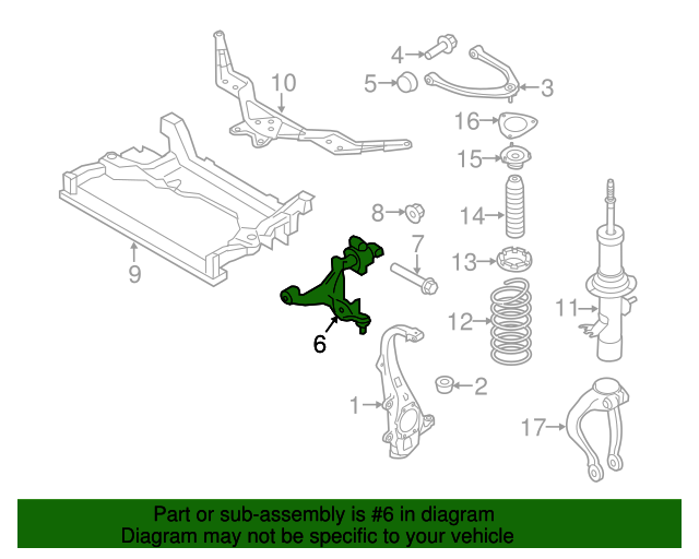 545011BA8A (545011ba8a) 20082017 Infiniti Lower Control Arm