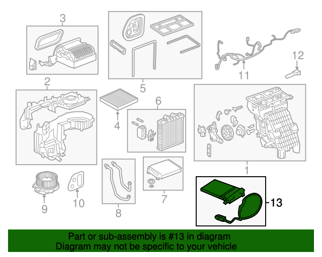20162018 Chevrolet Cruze Auxiliary Heater Core 39078375