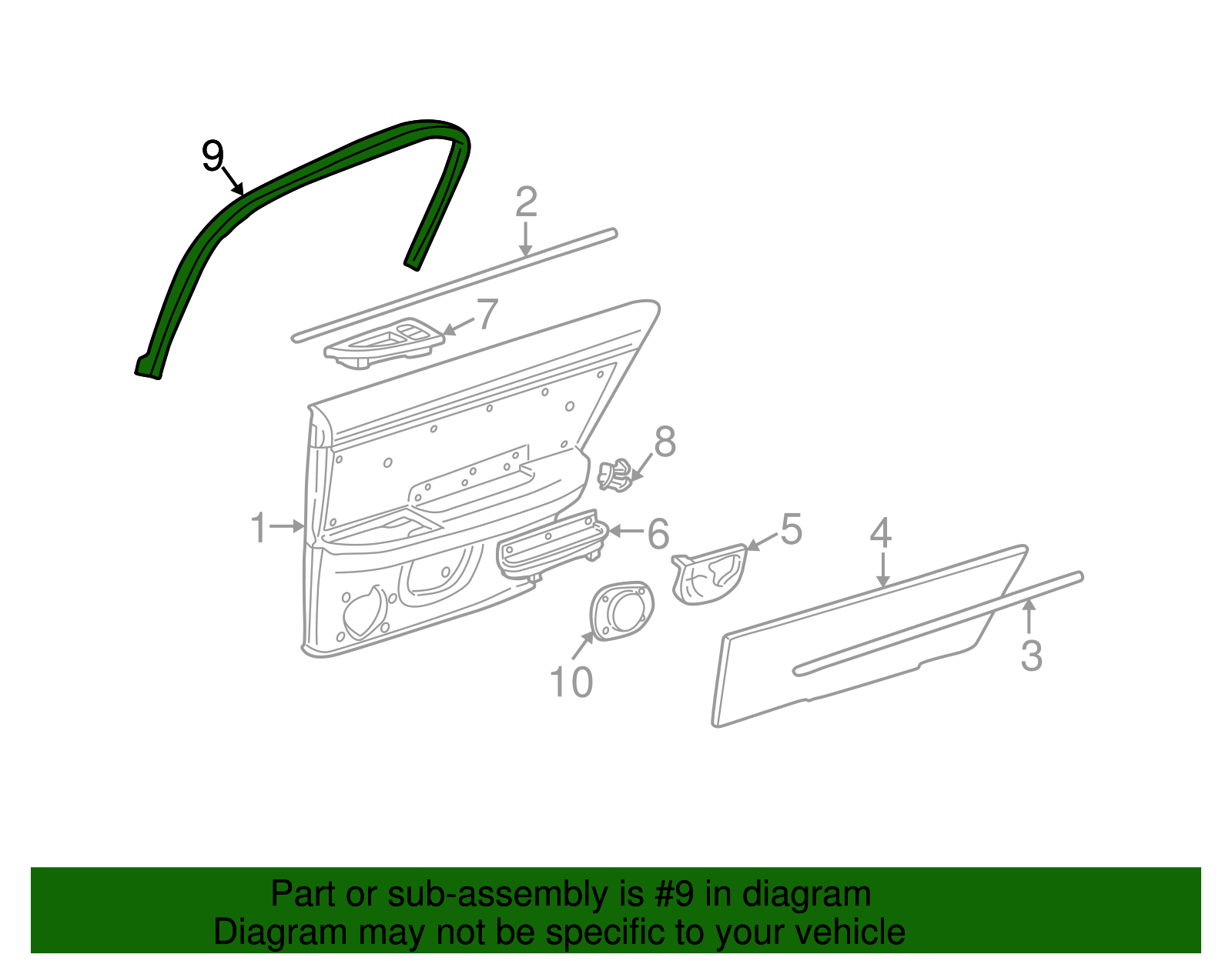 Upper Trim - Buick (25739146)