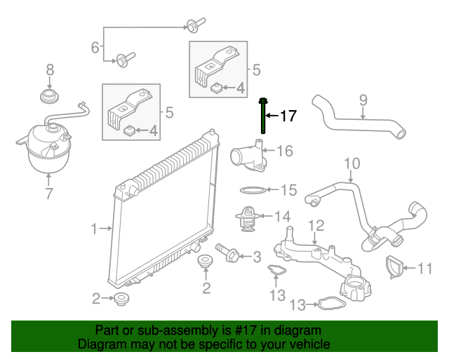 Genuine OEM Ford Part Thermostat Housing Bolt N806178S437 Genuine