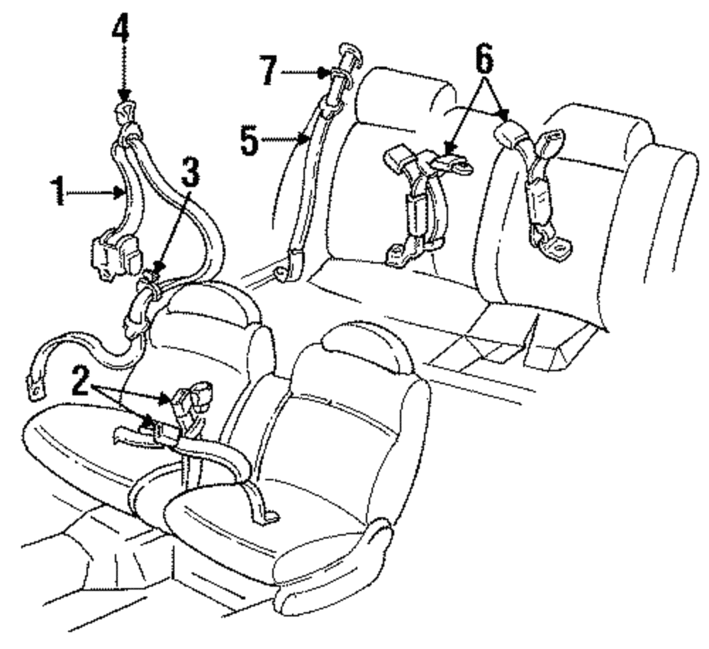 Belt Kit, F/Seat Center                     *Graphite - GM (12369739)