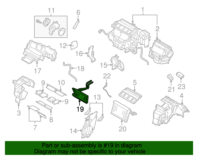 20102019 Subaru Heater Core 72130AJ02A Subaru Parts Store