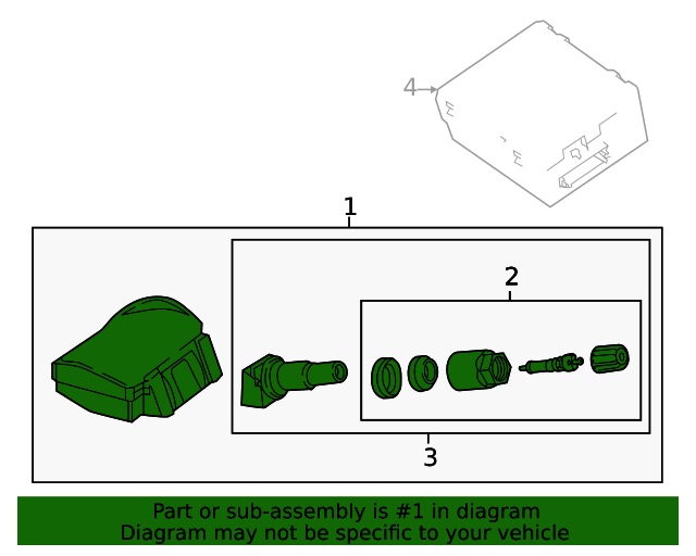 LR156918 Tire Pressure Monitoring System (TPMS) Sensor 20212023 Land