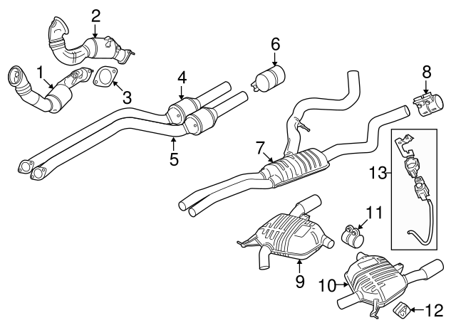 OEM BMW Catalytic Converter Part# 18307592448 | BMW Parts Center
