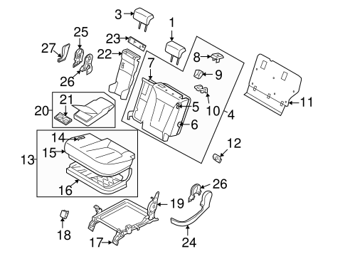 Genuine Hyundai 89160-0W500-WKR Seat Cushion Covering Assembly