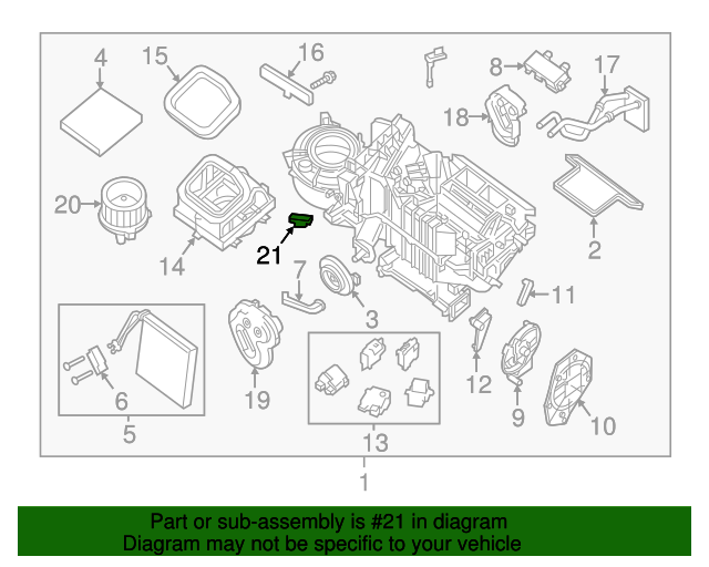 HVAC Blower Motor Resistor 20042021 Nissan (271505Z000) Nissan