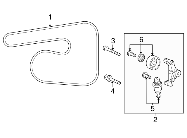 2013-2017 Honda Accord Serpentine Belt 31110-5A2-A01 | Honda Parts