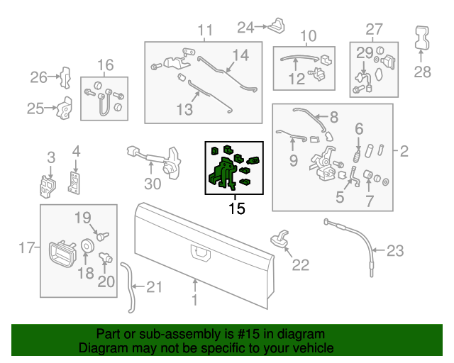 74870T6ZA01 Synchronizer Assembly, Tailgate 20172019 Honda