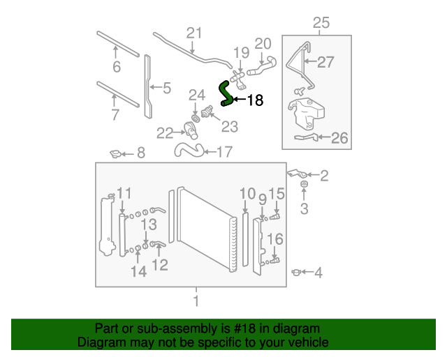 20092013 Toyota Corolla Radiator Hose 1657322040 OEM Parts Online