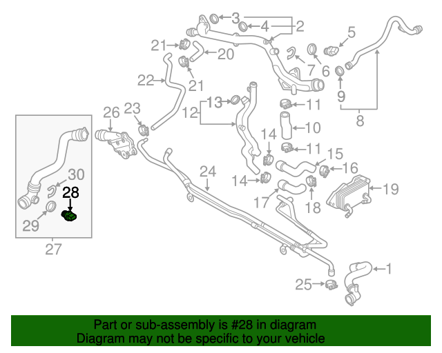 20112018 Porsche Cayenne Engine Coolant Temperature Sensor 958606135