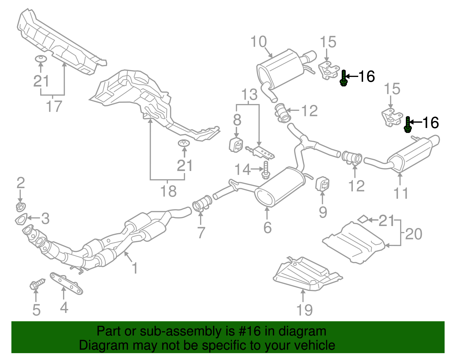 Rear Bracket Bolt - Volkswagen (N-105-703-02)
