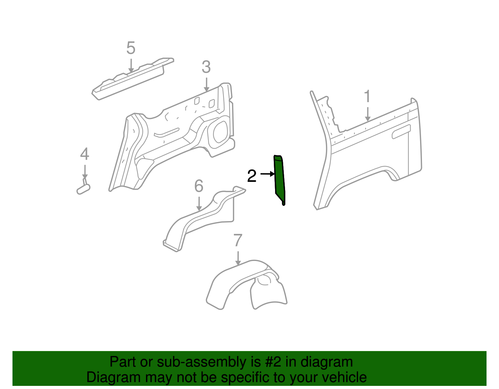 Baffle Assembly-Quarter Inner Panel - GM (15173928)