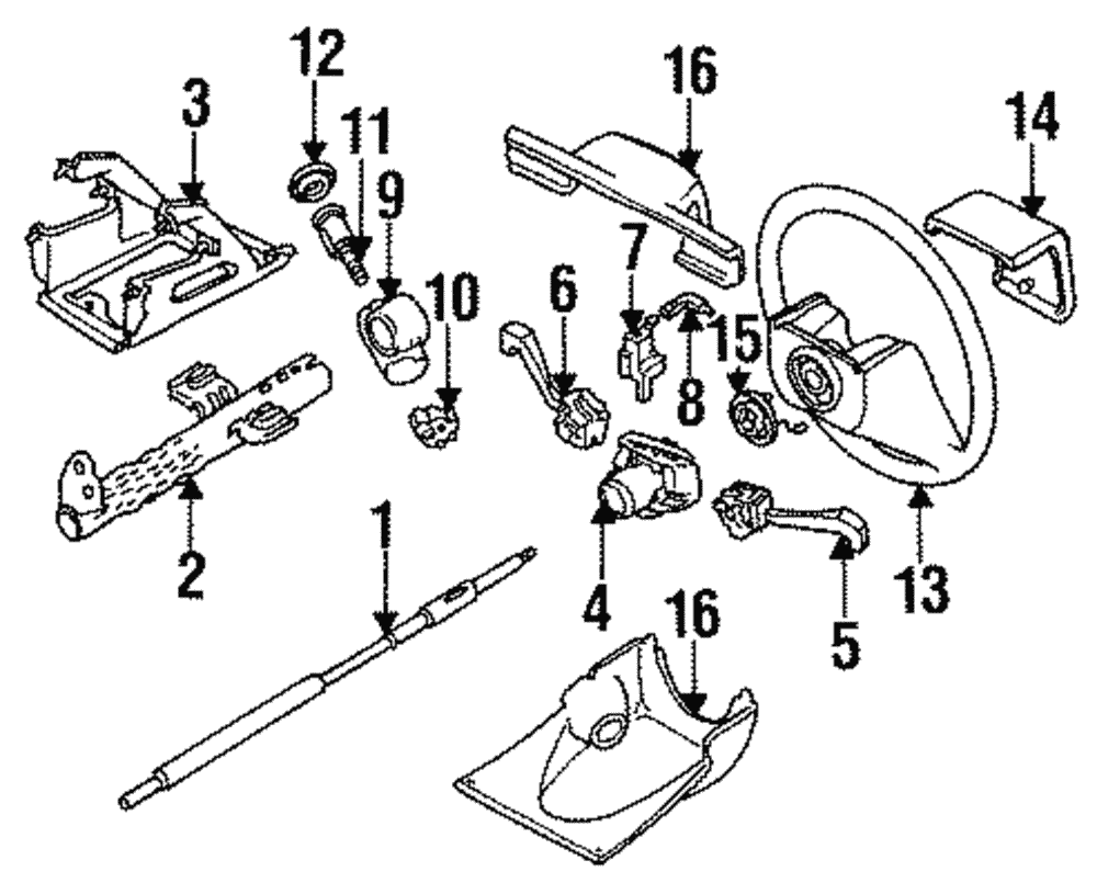 Lever, T/Sig & Hdlp & Hdlp D/Switch - GM (96149217)