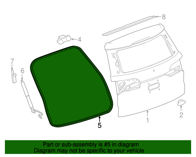 20182023 Chevrolet Traverse Liftgate Weatherstrip 84470366 GM