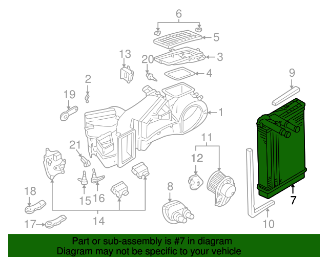 19982005 Volkswagen Passat Heater Core 8D1819030B vwpartscenter