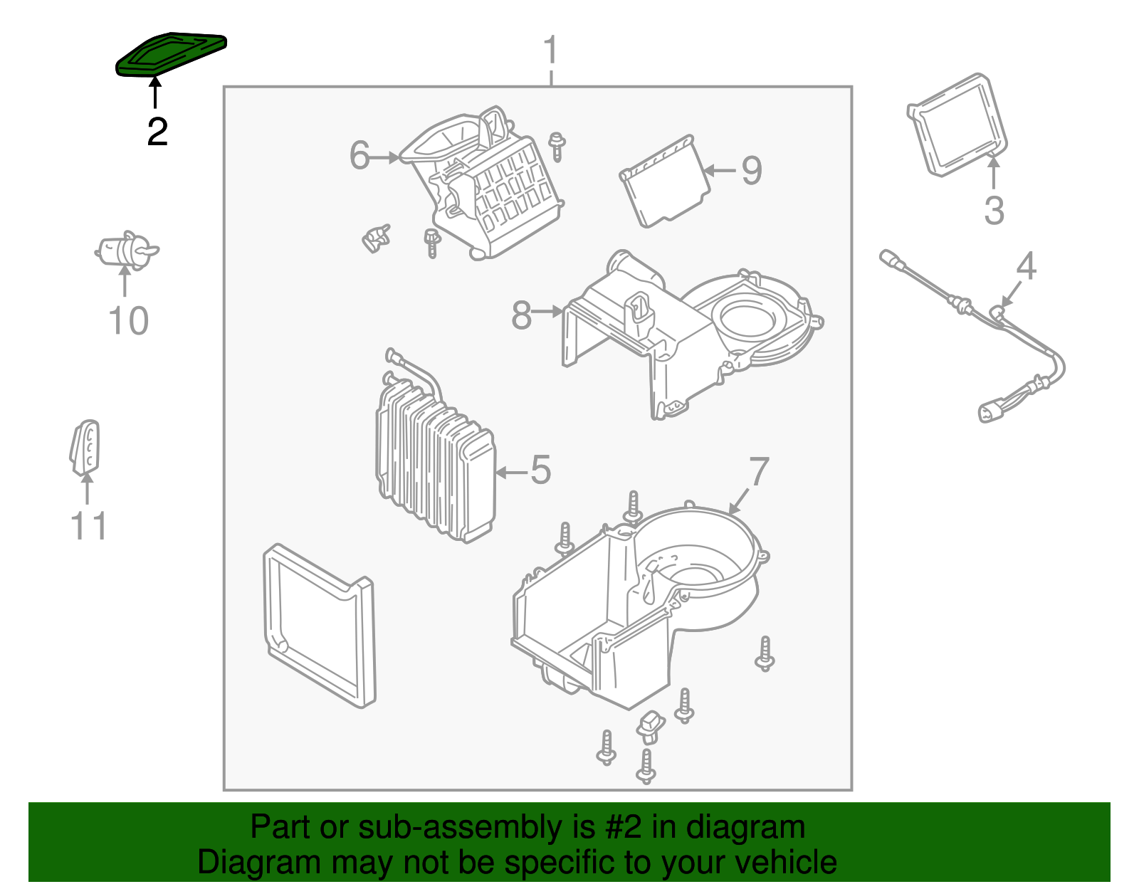 Evaporator Assembly Seal - Ford (YL8Z-18594-AA)